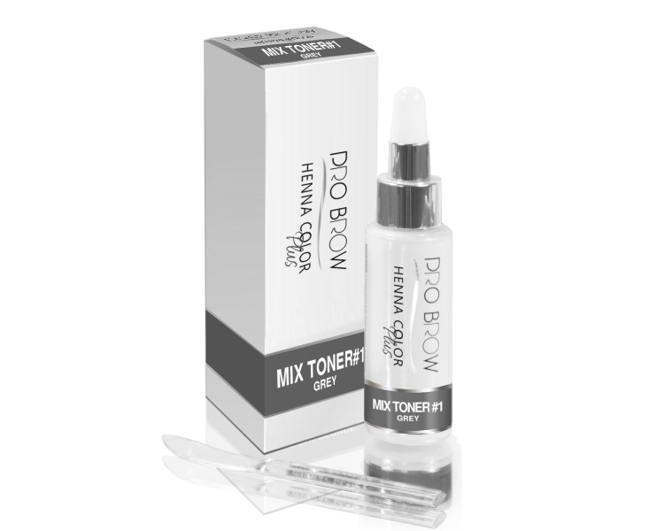 GREY - Henna Color Plus PRO BROW MIX TONER-1 - 10 gr. pro brow GREY - Henna Color Plus PRO BROW MIX TONER-1 - 10 gr. pro brow