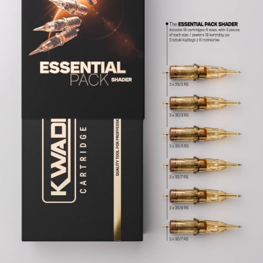 Kwadron Cartridge System Shader Essential Pack - Cartucce Aghi Tattoo - 18 pz 2