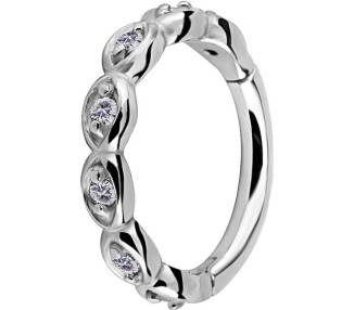 SS 316 HINGED RING SET with Jewels