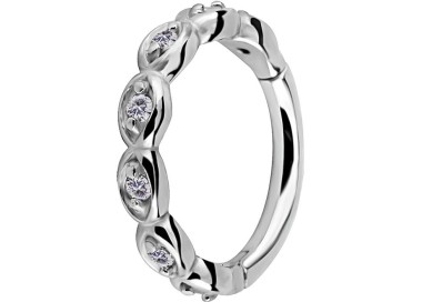 SS 316 HINGED RING SET with Jewels