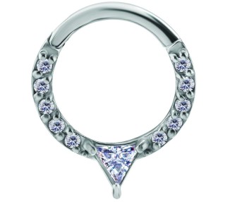 SS 316 HINGED CLICKER SET with Front Jewels