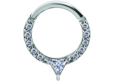 SS 316 HINGED CLICKER SET with Front Jewels