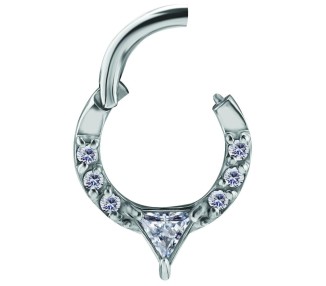 SS 316 HINGED CLICKER SET with Front Jewels