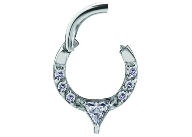 SS 316 HINGED CLICKER SET with Front Jewels