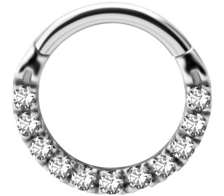 SS 316 HINGED CLICKER SET with Front Jewels