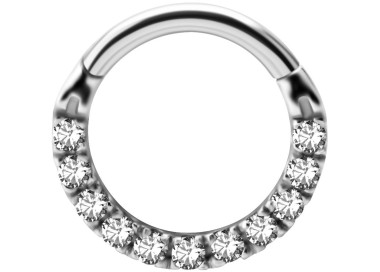 SS 316 HINGED CLICKER SET with Front Jewels