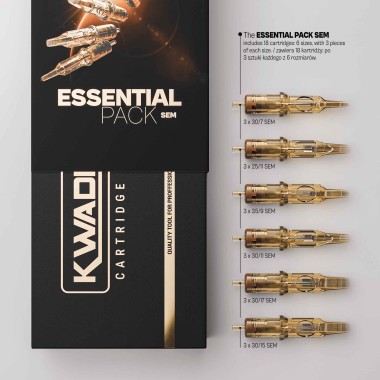 Kwadron Cartridge System SEM Essential Pack - Cartucce Aghi Tattoo - 18 pz 2