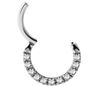 SS 316 HINGED CLICKER SET with Front Jewels