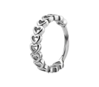 SS 316 HINGED RING (HEARTS) 1,2x12mm