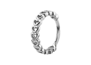 SS 316 HINGED RING (HEARTS) 1,2x12mm