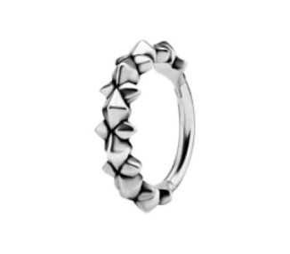 SS 316 HINGED RING (PYRAMIDS & SPIKES) 1,2x12mm