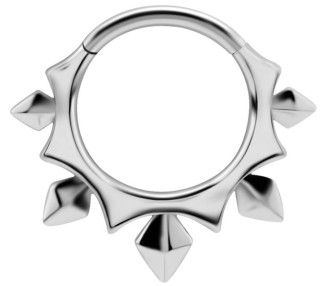 SS 316 HINGED CLICKER (PYRAMIDS & SPIKES)