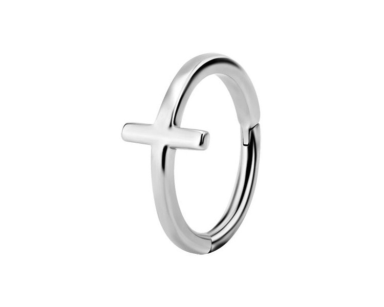 SS 316 CLICKER RING (CROSS) SS 316 CLICKER RING (CROSS)