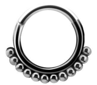 SS 316 HINGED TRIBAL CLICKER 1,2x8mm