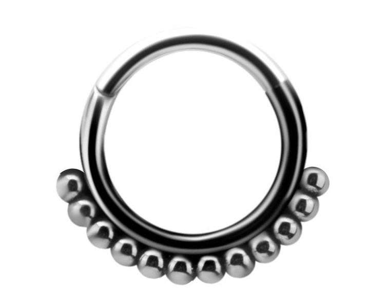 SS 316 HINGED TRIBAL CLICKER 1,2x8mm SS 316 HINGED TRIBAL CLICKER 1,2x8mm