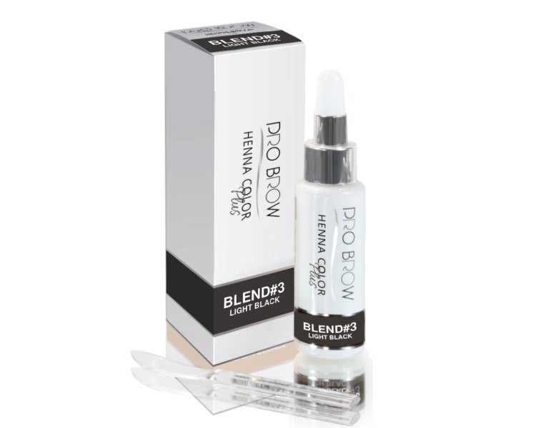 LIGHT BLACK - Henna Color Plus PRO BROW BLEND-3 - 10 gr. pro brow LIGHT BLACK - Henna Color Plus PRO BROW BLEND-3 - 10 gr. pro brow