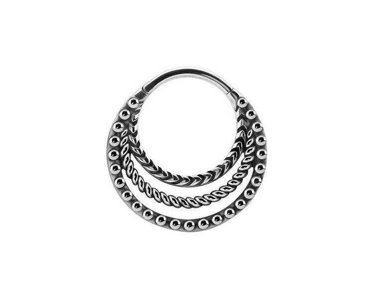 SS 316 HINGED TRIBAL CLICKER SS 316 HINGED TRIBAL CLICKER