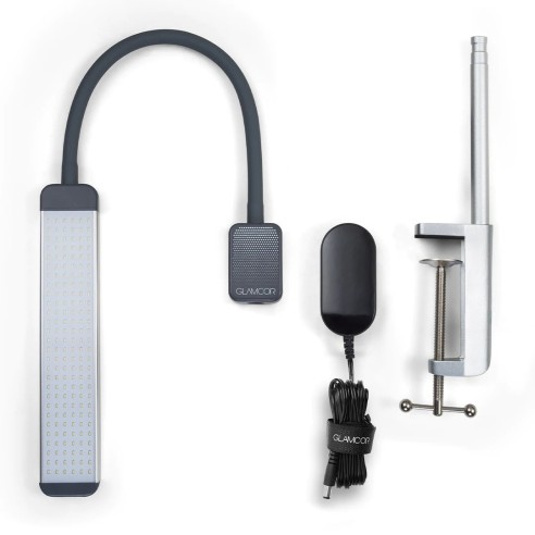 GLAMCOR REVEAL Pro Kit - Lampada LED Portatile 5600K con Morsetto