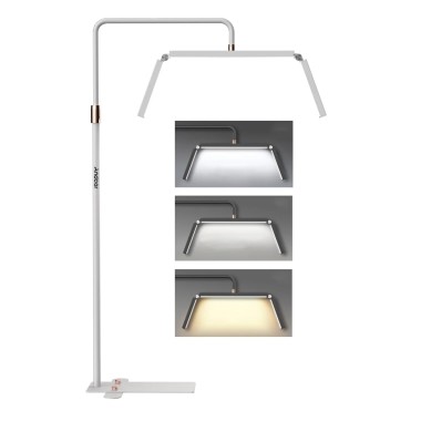 ANDOER HD-M9X - Lampada LED Pieghevole 40 W con Supporto Smartphone - Bianca