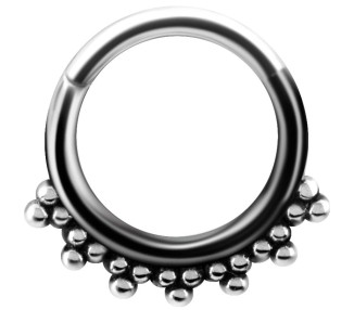 SS 316 HINGED TRIBAL CLICKER 1,2x8mm