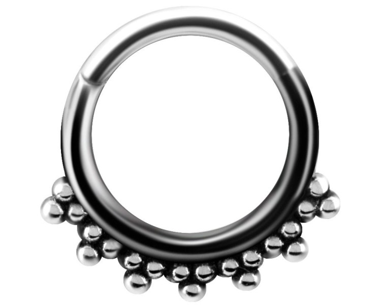 SS 316 HINGED TRIBAL CLICKER 1,2x8mm SS 316 HINGED TRIBAL CLICKER 1,2x8mm