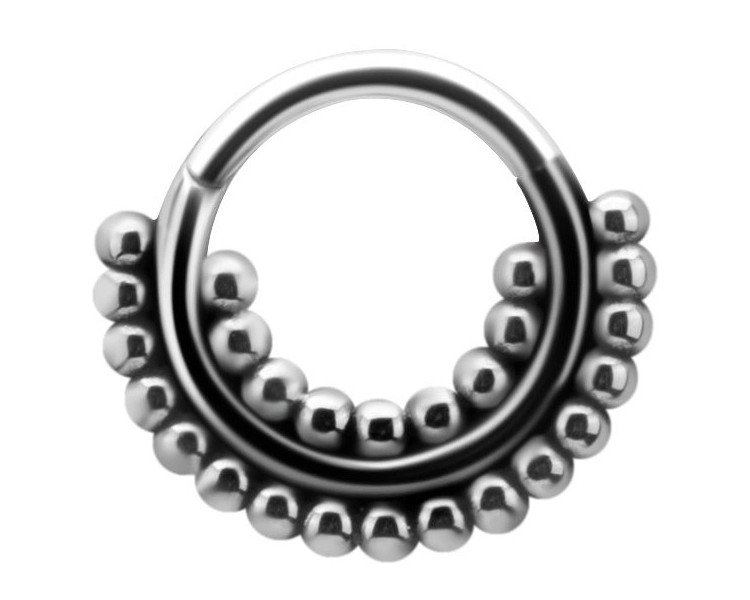 SS 316 HINGED TRIBAL CLICKER 1,2x7mm SS 316 HINGED TRIBAL CLICKER 1,2x7mm