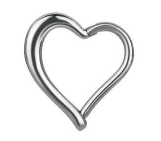 SS 316 HINGED HEART RING