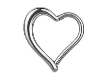 SS 316 HINGED HEART RING