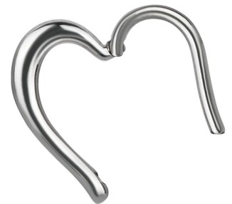 SS 316 HINGED HEART RING