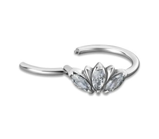 SS 316 HINGED RING W/ZIRCONIA mod.13