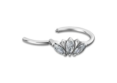SS 316 HINGED RING W/ZIRCONIA mod.13
