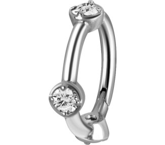 SS 316 HINGED RING SET W. ZIRCONIA