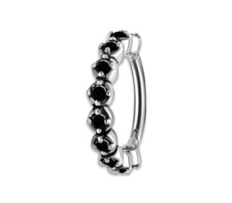 SS 316 HINGED RING W/ZIRCONIA mod.10