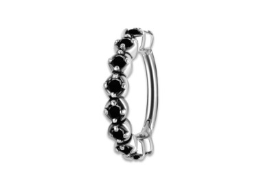 SS 316 HINGED RING W/ZIRCONIA mod.10