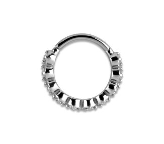 SS 316 HINGED RING W/ZIRCONIA mod.10