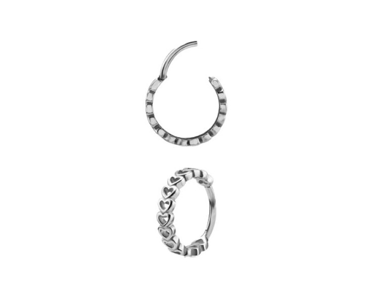 SS 316 HINGED CLICKER (HEARTS) 1,2x10mm SS 316 HINGED CLICKER (HEARTS) 1,2x10mm
