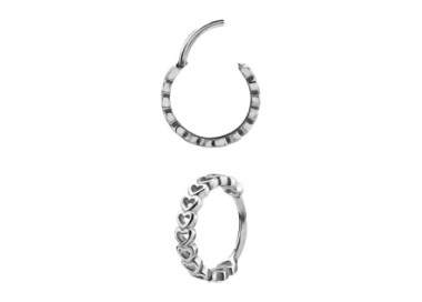 SS 316 HINGED CLICKER (HEARTS) 1,2x10mm