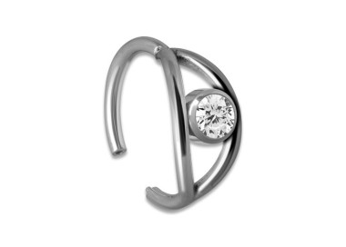 SS 316 JEWELLED HINGED RING