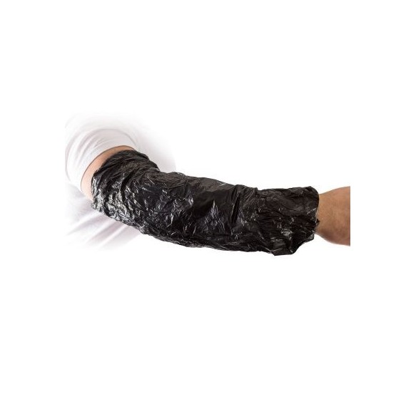 Manicotti Monouso Neri in Polietilene 20 Micron - 100 pz