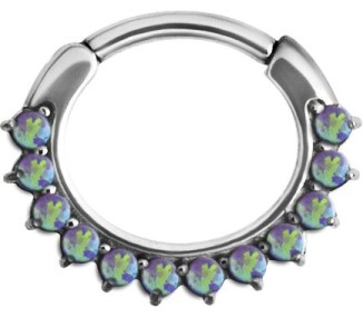 SS 316 OPAL CURVED SEPTUM CLICKERS