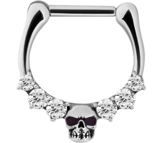 SS 316 SEPTUM SKULL CLICKER
