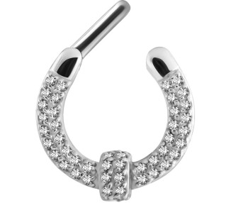 SS 316 SEPTUM CLICKERS SWAROVSKI PAVE SETTING