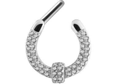 SS 316 SEPTUM CLICKERS SWAROVSKI PAVE SETTING