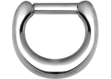 SS 316 SEPTUM CLICKER PLAIN OVAL PROFILE