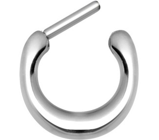 SS 316 SEPTUM CLICKER PLAIN OVAL PROFILE