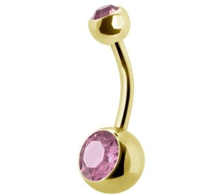 GD 316 8mm DOUBLE JEWEL NAVEL BARBELLS