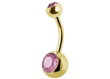 GD 316 8mm DOUBLE JEWEL NAVEL BARBELLS