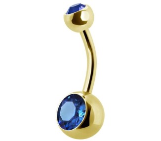 GD 316 8mm DOUBLE JEWEL NAVEL BARBELLS