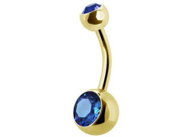 GD 316 8mm DOUBLE JEWEL NAVEL BARBELLS