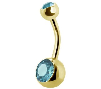 GD 316 8mm DOUBLE JEWEL NAVEL BARBELLS